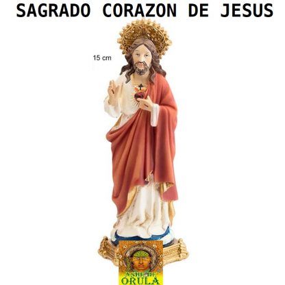 FIGURA-SAGRADO CORAZON DE JESUS 15 CM