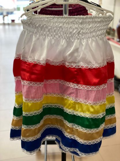 SAYA de raso y guinga  DE 7 COLORES (con elástico talla estándar)