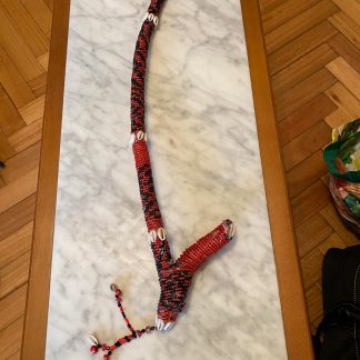 GARABATO DE ELEGGUA AUTENTICO DE GUAYABA FORRADO EN CUENTAS