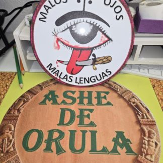 CUADRO  METALICO - MALOS OJOS PARA COLGAR 20 CM