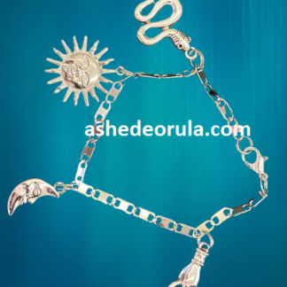 PULSERA O TOBILLERA CON HERRAMIENTAS DE OBATALA.